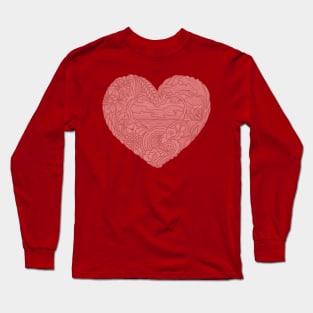 VALENTINE HEART MANDALA Long Sleeve T-Shirt